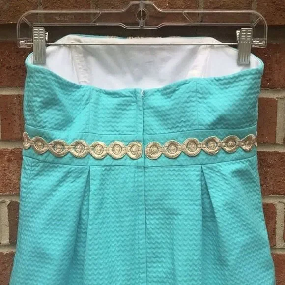 Lilly Pulitzer Betsey Strapless Dress sz 2 - Picture 5 of 13